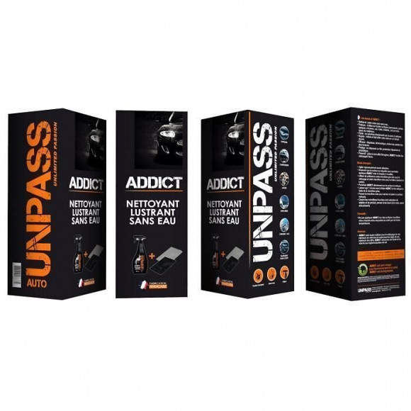 Unpass Nettoyant Sans Rincage - Addict - 750 Ml  + 2 Microfibres