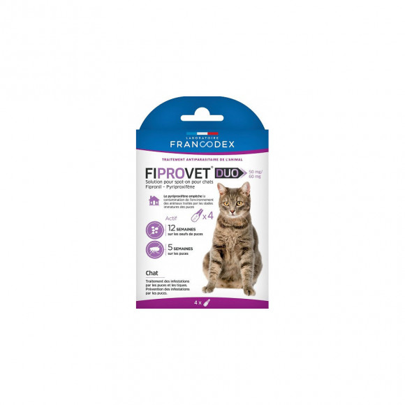 4 Pipettes Anti Puces Pour Chat - Francodex - Fr-170121