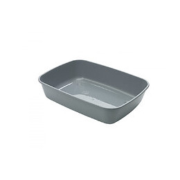 Bac À Litière Iriz 42. Pour Chat.  42 X 30 X 10 Cm . Couleur Gris Anthracite. - Savic - Va-2744