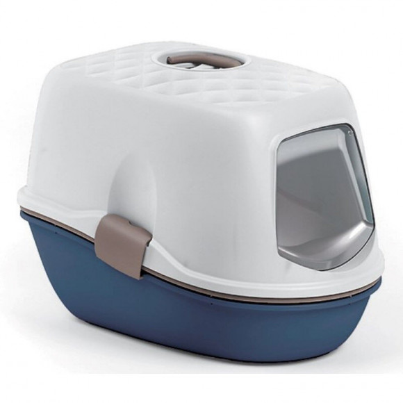 Maison De Toilette Furba Bleu Et Blanche. 39 × 59 × 42 Cm. Pour Chat - Zolux - Zo-590016blm