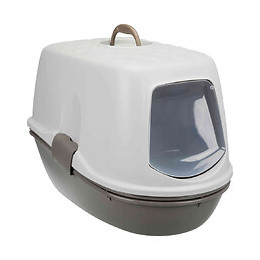 Maison De Toilette Berto Top. Grise Et Blanche. 39 × 42 × 59 Cm. Pour Chat - Trixie - Tr-40162