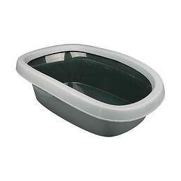 Bac À Litière Carlo, Avec Rebord 38 × 17 × 58 Cm Grise Pour Chat - Trixie - Tr-40121