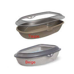 Bac A Litière Sabbia 59,5 X 40,3 X Hauteur 17,9 Cm Pour Chat Couleur Aléatoire - Bama Pet - Fl-560611