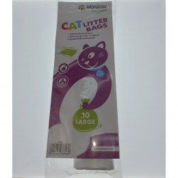 Sac Pour Bac À Litière Taille L. Rouleaux De 10 Sacs. Pour Chat. - Vadigran - Va-3356