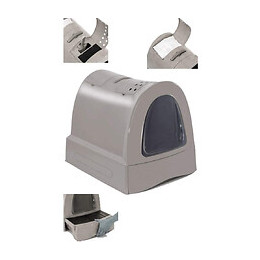 Maison De Toilette Zuma. Avec Tiroir. Taupe. Pour Chats. - Imac - Va-15092