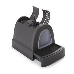Maison De Toilette Zuma. Avec Tiroir. Noir. Pour Chats. - Imac - Va-15095