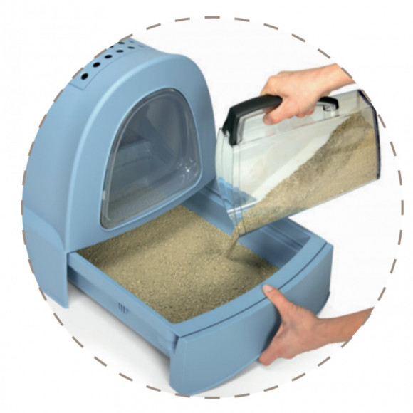 Maison De Toilette Zuma. Avec Tiroir. Noir. Pour Chats. - Imac - Va-15095