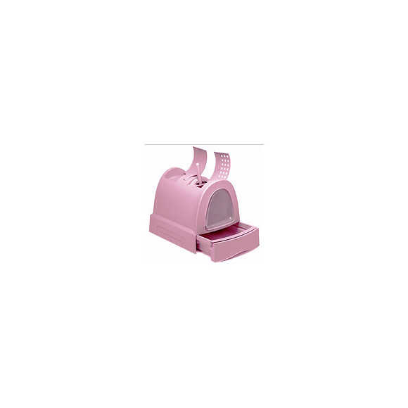 Maison De Toilette Zuma. Avec Tiroir. Rose. Pour Chats. - Imac - Va-15094