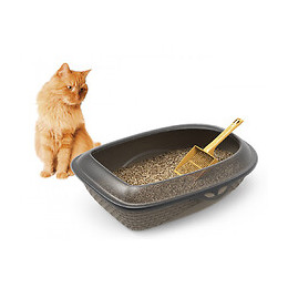 Bac A Litière Sabbia 59,5 X 40,3 X Hauteur 17,9 Cm Pour Chat Couleur Aléatoire - Bama Pet - Fl-560611