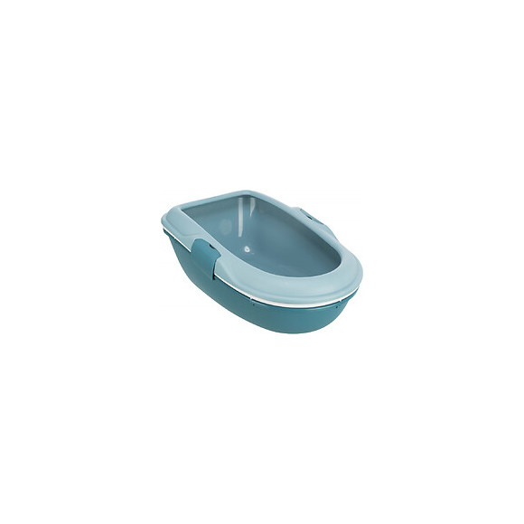 Bac A Litière Berto 39 X 22 X 59 Cm Bleu Clair Pétrole. Pour Chat. - Trixie - Tr-40156