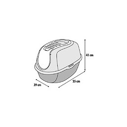 Maison De Toilette, Plato Gris, L 39 X 55 X 41 Cm, Pour Chat. - Flamingo Pet Products - Fl-560724