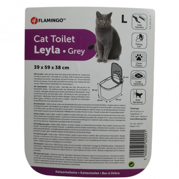 Bac À Litière Leyla Pour Chat Couleur Aléatoire. - Flamingo Pet Products - Fl-560427