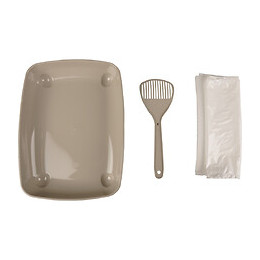 Bac À Litière, Set Kitten Taupe,  37 Cm. Pour Chaton. - Flamingo Pet Products - Fl-560606