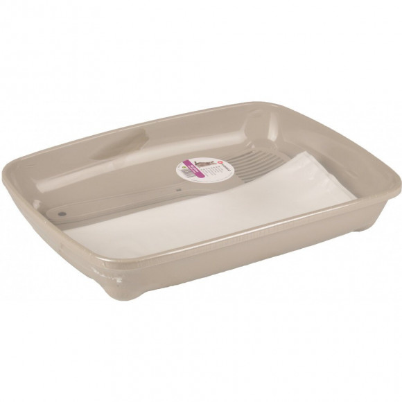 Bac À Litière, Set Kitten Taupe,  37 Cm. Pour Chaton. - Flamingo Pet Products - Fl-560606