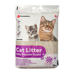 Litière Pour Chat Senteur Poudre De Bébé Donc Au Talc. :)  Poids 15 Kg. - Flamingo Pet Products - Fl-501044