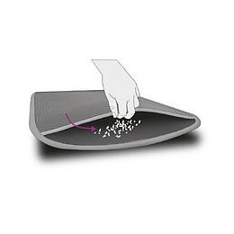 Tapis 61 X 41.5 X 1.3 Cm Pour Bac A Litière.pour Chat . Couleur Noir. - Flamingo Pet Products - Fl-560950