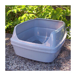 Bac À Litière, Lift To Sift, Taille : 50 X 38.5 X 24 Cm, Couleur Gris Et Jaune. - Flamingo Pet Products - Fl-560417