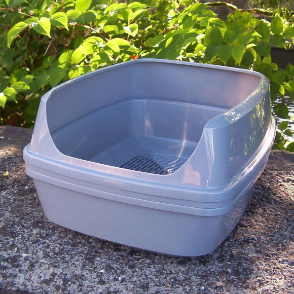 Bac À Litière, Lift To Sift, Taille : 50 X 38.5 X 24 Cm, Couleur Gris Et Jaune. - Flamingo Pet Products - Fl-560417