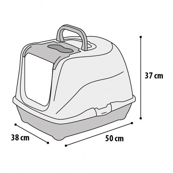 Loki Classic M 38 X 50 X 37 Cm  Maison De Toilette Pour Chat.  Beige. - Flamingo Pet Products - Fl-560730