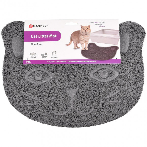 Tapis Zelda Gris. 30 X 40 Cm. Pour Bac À Litière . Pour Chat. - Flamingo Pet Products - Fl-561147