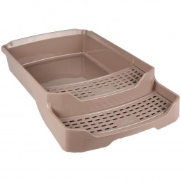 Maison De Toilette Rattan. 42 X 69 X 41 Cm. Couleur Taupe. Pour Chat. - Flamingo Pet Products - Fl-560713