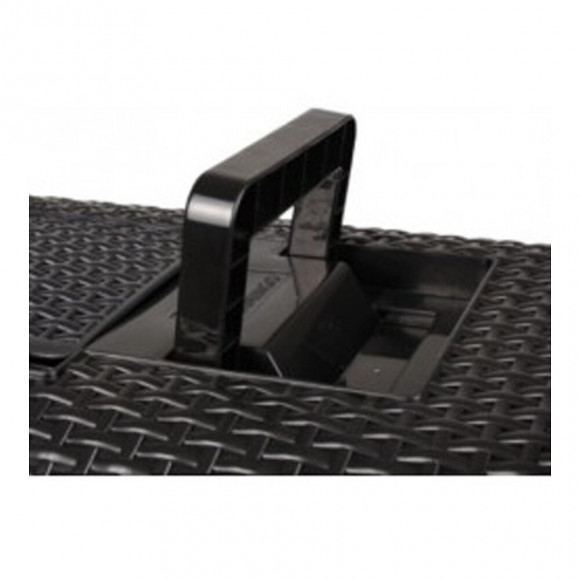 Maison De Toilette Rattan Noir. 42 X 69 X 41 Cm. Pour Chat. - Flamingo Pet Products - Fl-560673