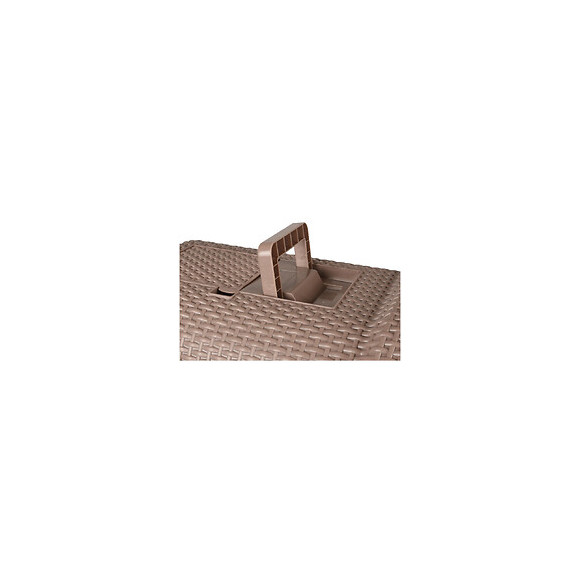 Maison De Toilette Rattan. 42 X 69 X 41 Cm. Couleur Taupe. Pour Chat. - Flamingo Pet Products - Fl-560713