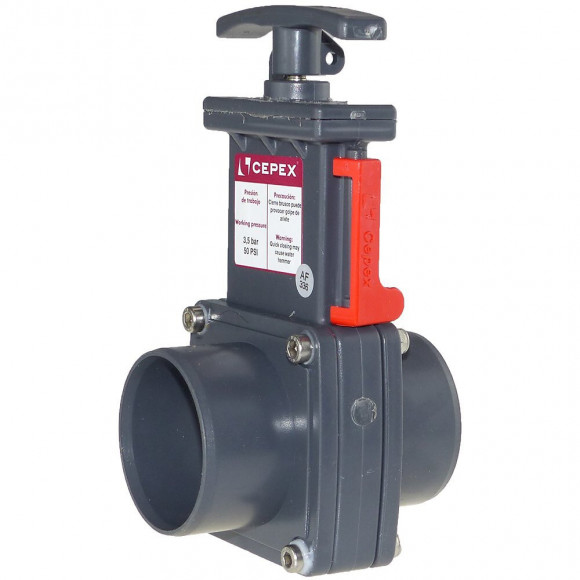 Ø50 Mm, Vanne Guillotine Pvc, Pour Bassin Ou Aquaponie. - Cepex - In-svg050-x001