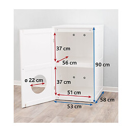 Cabane Cache Litière 2 Compartiments Pour Chat H 90 Cm. - Trixie - Tr-40239