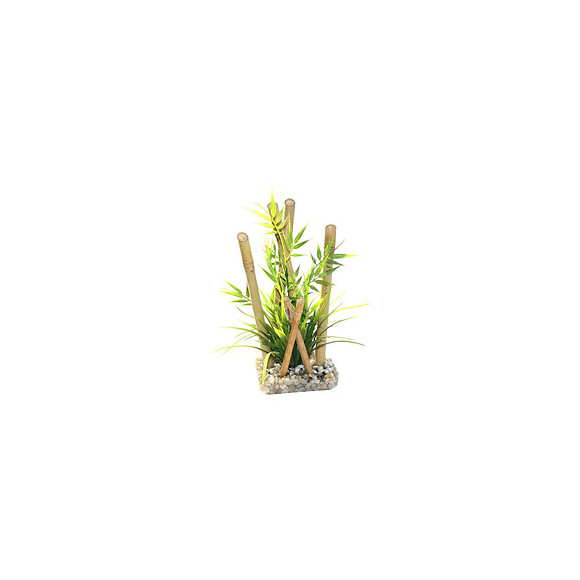Sydeco Bambou Large Plantes - Decoration Bambou Plantes + Support Pour Aquarium