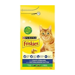 Friskies Croquettes A Lagneau Et Aux Legumes - Pour Chat Adulte Sterilise - 4 Kg