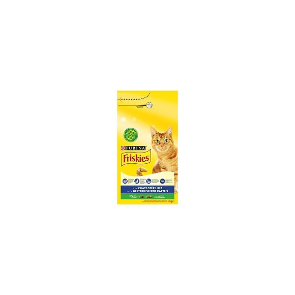 Friskies Croquettes A Lagneau Et Aux Legumes - Pour Chat Adulte Sterilise - 4 Kg