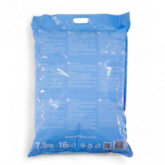 Litière Cat Silica. 16 Litres Soit 7.5 Kg. Pour Chats. - Vadigran - Va-4926