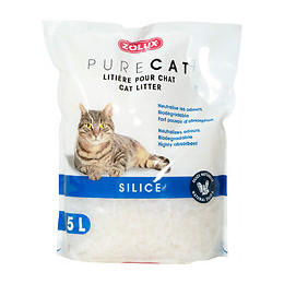 Litière Pure Cat Silice Nature. Biodégradable. 5 Litres. Pour Chats. - Zolux - Zo-476306