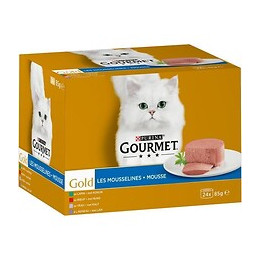 Gourmet Gold Les Mousselines - Pour Chat Adulte - 24 X 85 G
