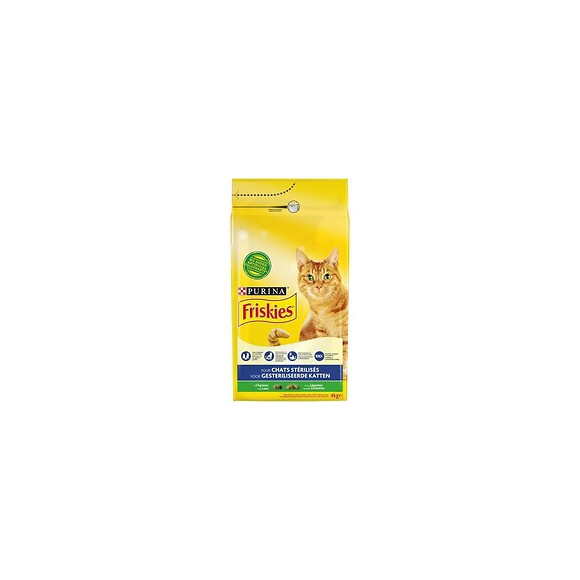 Friskies Croquettes A Lagneau Et Aux Legumes - Pour Chat Adulte Sterilise - 4 Kg