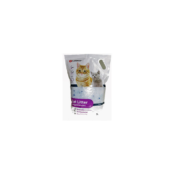 Litière Silica . Granules Large. 5 Litres. Litière Pour Chat. - Flamingo Pet Products - Fl-46882