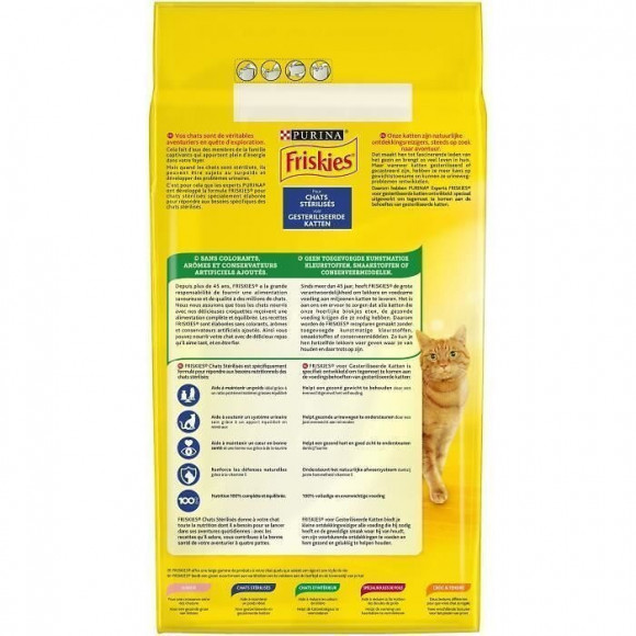 Friskies Croquettes A Lagneau Et Aux Legumes - Pour Chat Adulte Sterilise - 4 Kg