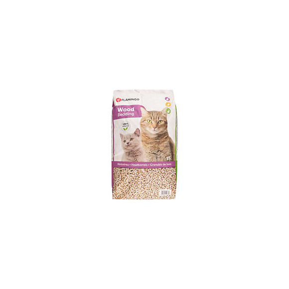 Litière Granule De Bois  - 25 Litres Soit 15 Kg.  Pour Chat Ou Rongeur. - Flamingo Pet Products - Fl-200407
