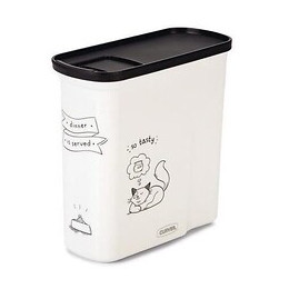 Curver Conteneur De Nourriture Le Diner Est Servi - 1 Kg - 2 L - Blanc Et Noir - Pour Chat