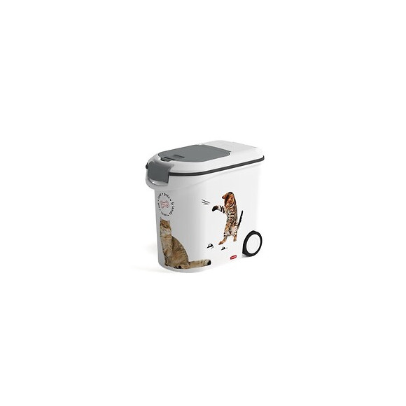 Curver Conteneur A Croquettes Love Pets 12 Kg - Blanc - Pour Chat