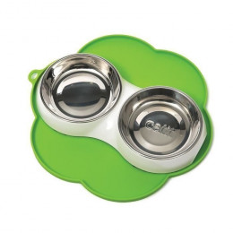 Cat It Napperon En Forme De Fleur - Format Moyen - Vert - Pour Chat