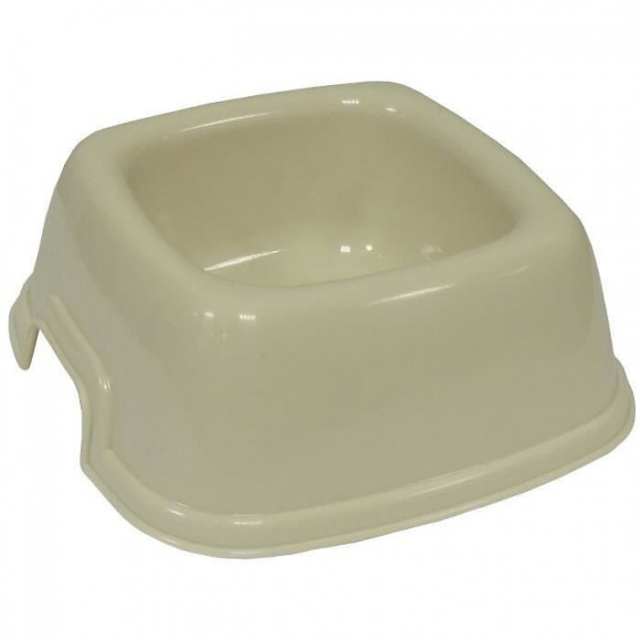 Aime Gamelle En Plastique Carree Antiderapante - 16 X 16 Cm - Pour Chat