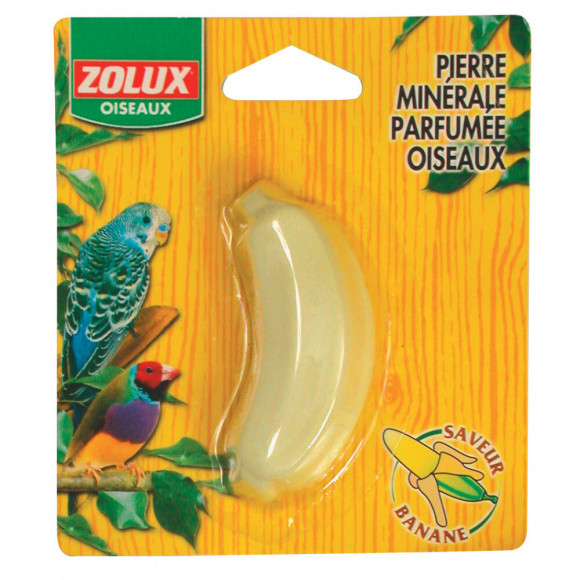 Pierre Minérale Parfumée A La Banane 21 G. Pour Oiseaux - Zolux - Zo-142200