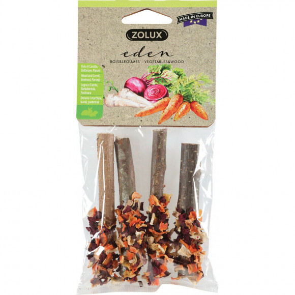 Friandise Eden Bois Et Carotte, Betterave, Panais Pour Petits Mammifères 36g - Zolux - Zo-209511