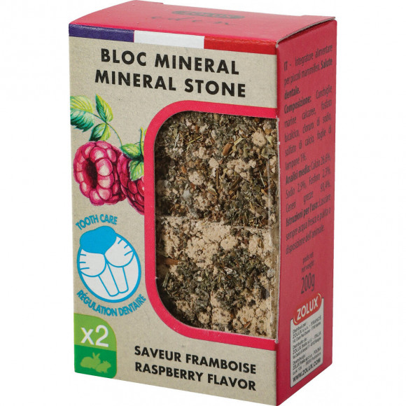 Bloc Minéral Eden Saveur Framboise 200g Pour Rongeur - Zolux - Zo-234049