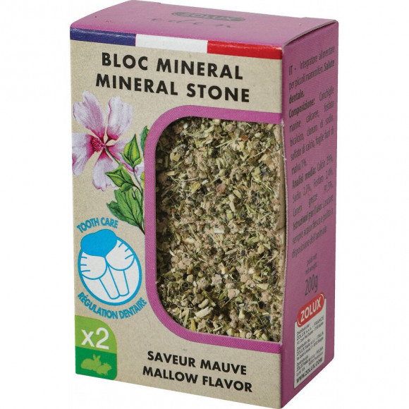 Bloc Minéral Eden Saveur Mauve 200g Pour Rongeur - Zolux - Zo-234048