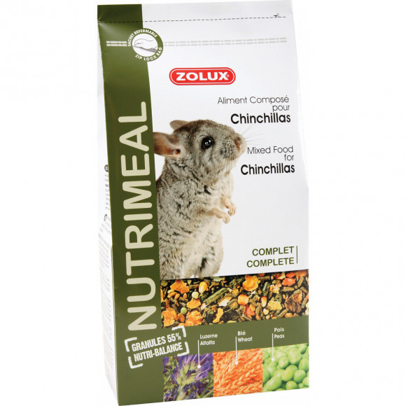 Aliment Composé Pour Chinchillas. Sachet 800 G. Pour Rongeurs. - Zolux - Zo-210178