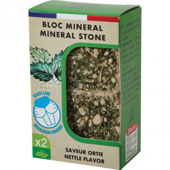 Bloc Minéral Eden Saveur Ortie 200g Pour Rongeur - Zolux - Zo-234047