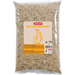 Graine Pour Grandes Perruches. Sac De 1 Kg. Pour Oiseaux. - Zolux - Zo-139038
